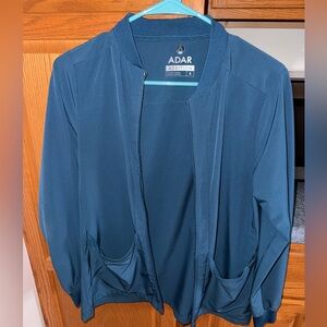Woman’s carribean blue scrub jacket